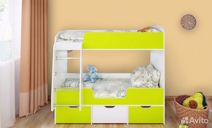 Кровать двухъярусная Малыш