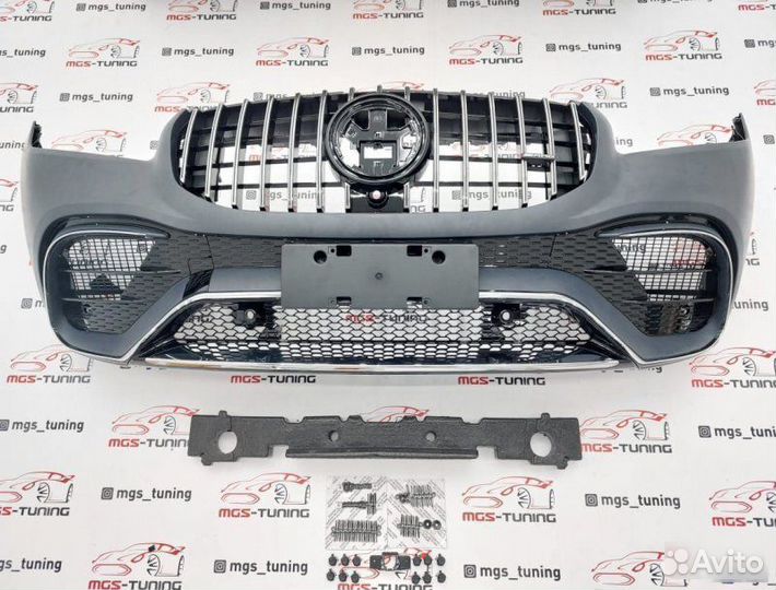 Передний бампер на Mercedes GLS X167 стиль 63 AMG