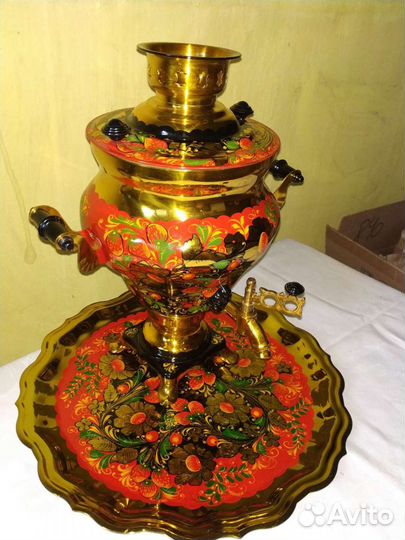 Самовар,Тула, Ручная роспись