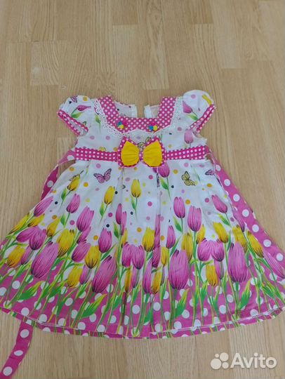 Платье для девочки от 12мес до 4лет