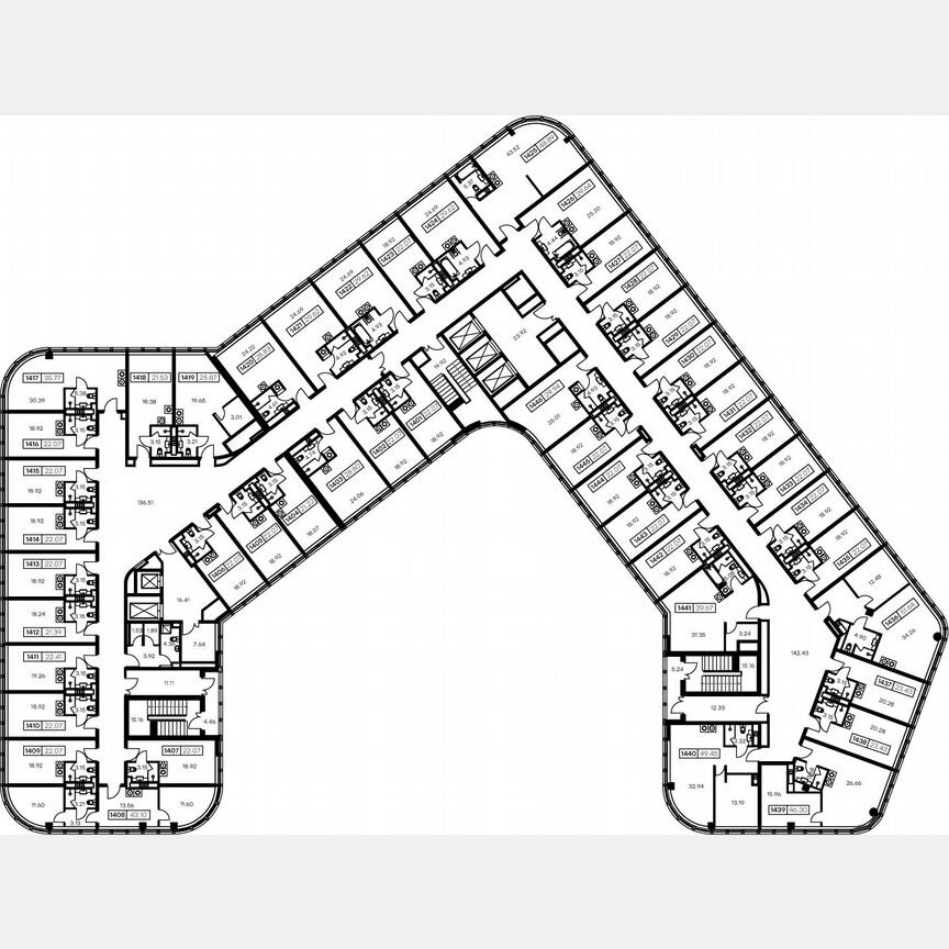 Апартаменты-студия, 29,5 м², 14/15 эт.