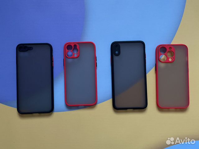 Чехол матовый противоударный на iPhone