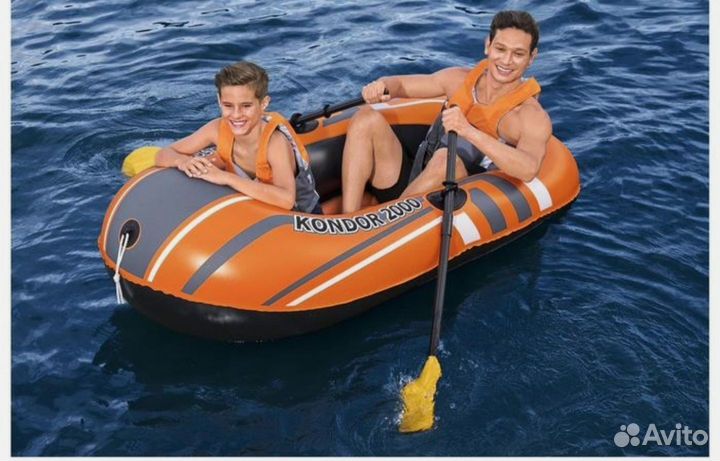 Надувная детская лодка Bestway с веслами