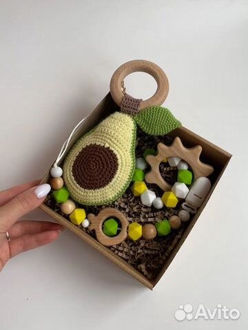 Подарочный набор бокс для девочки; погремушка