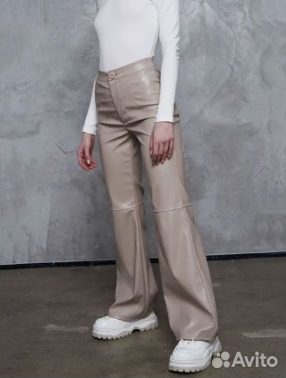 Кожаные штаны брюки 40-42 xs новые