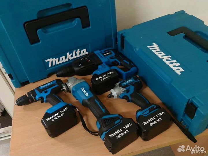 Aккумуляторный набор 4 в 1 Makita 128v 6ah