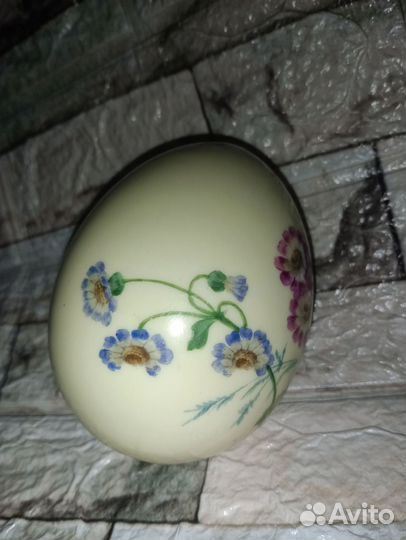Фарфоровое старинное пасхальное яйцо ручнаяроспись
