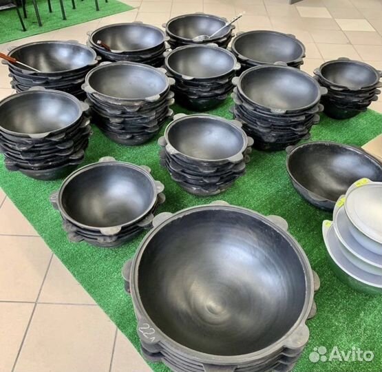 Казан чугунный узбекский обоженный