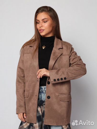 Пиджак из искусственной замши