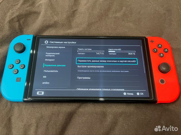 Nintendo switch oled прошитая бу 512gb