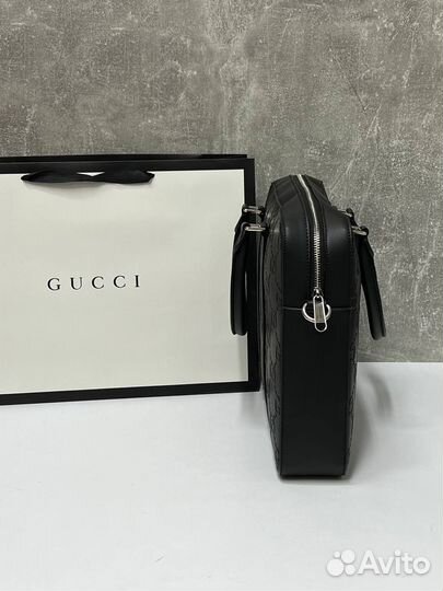 Портфель мужской gucci кожаный премиум