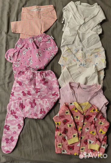 Вещи пакетом для новорожденной девочки