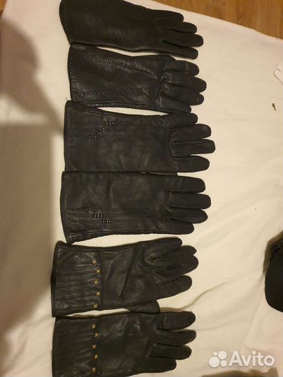 Перчатки женские кожаные
