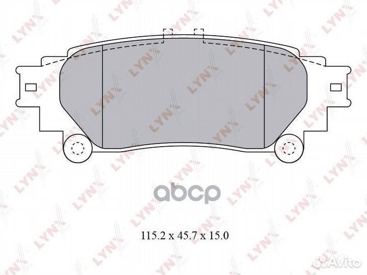 Колодки тормозные дисковые зад lexus RX 08