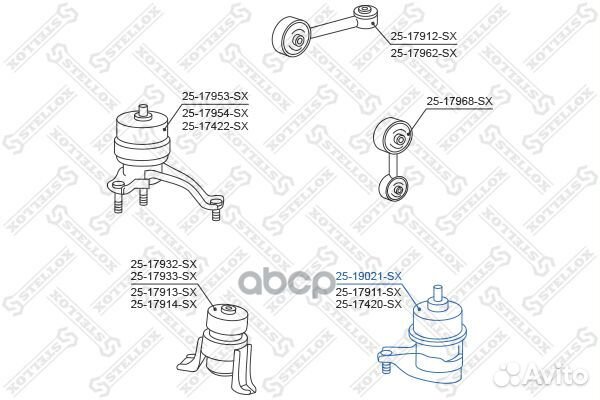 25-19021-SX опора двигателя левая Toyota Camry