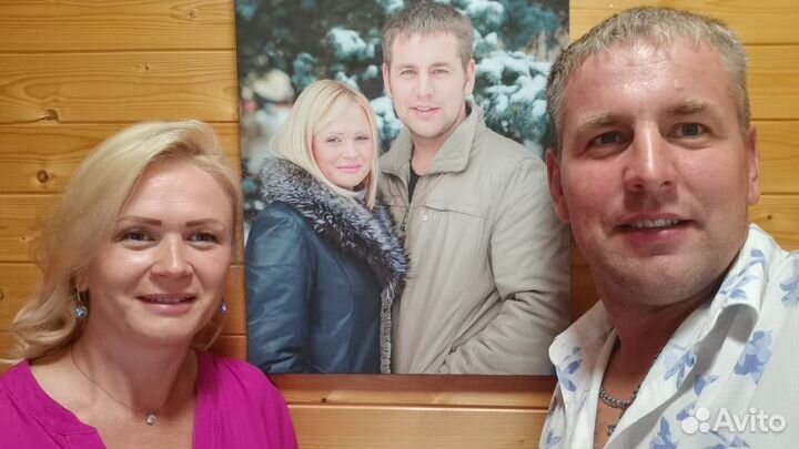 Портрет по фото на холсте на День рождения