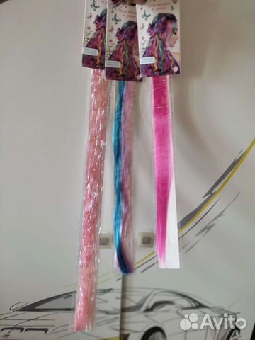 Пряди накладные 3 шт на заколке новые