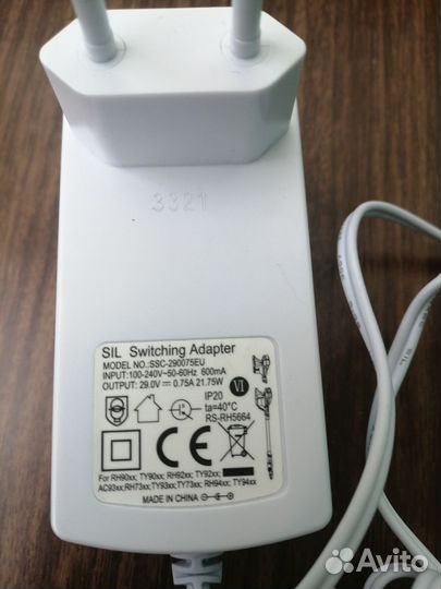 Сетевой адаптер для пылесоса Tefal TY92