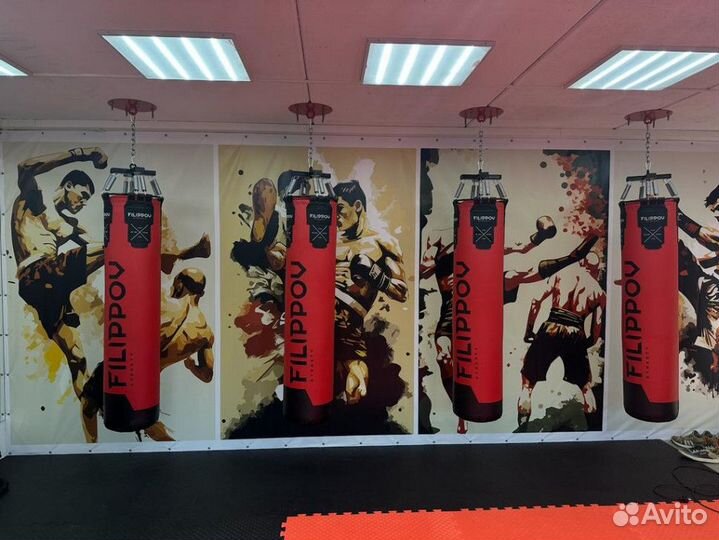Боксерский мешок filippov 130см х 45см вес 63-65кг
