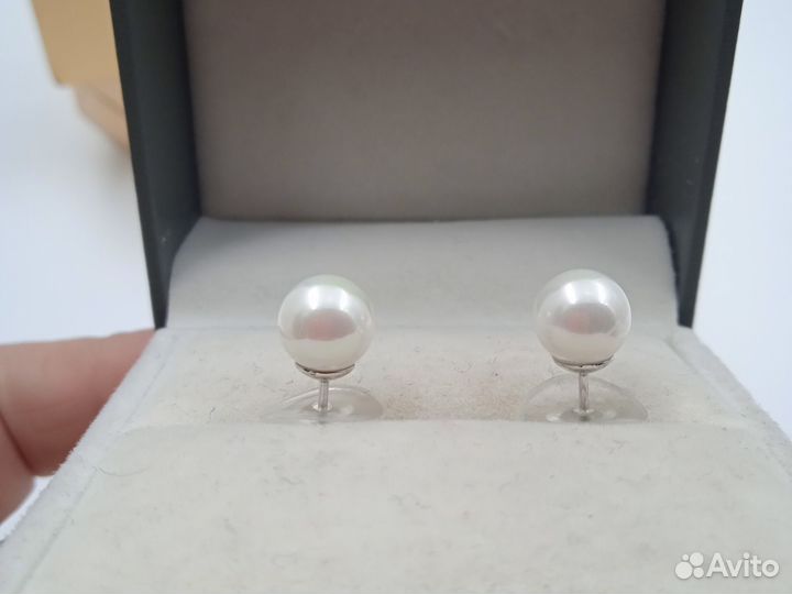 Пуссеты 8мм жемчуг Майорка