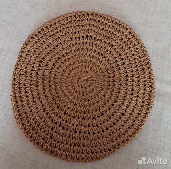 Берет летний соломенный