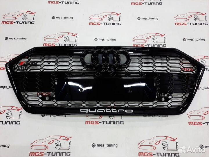 Решетка на Audi A7 в стиле RS7 17+ гг. дизайн 3