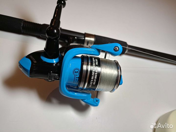 Спиннинг карбон 80 в сборе с катушкой и леской
