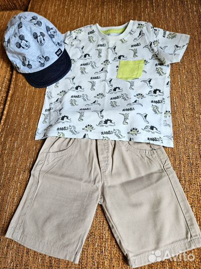 Летняя одежда пакетом мальчик 74 80 86