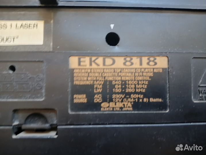 Бу японский магнитофон elekta ekd 818 на запчасти