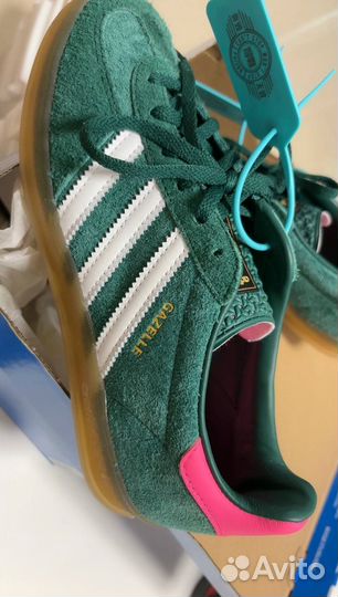 Adidas gazelle indoor green зелёные оригинал