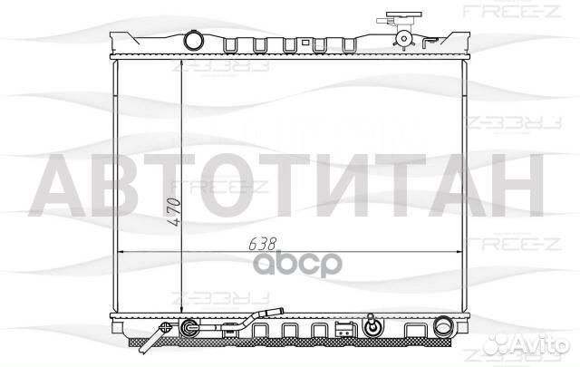 Радиатор системы охлаждения KIA Sorento 06- free-Z