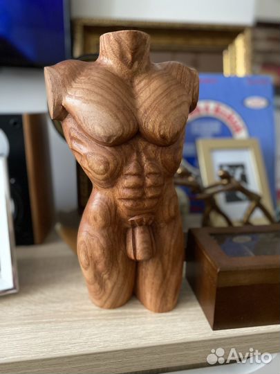 Статуя из дерева Торс мужской 30см