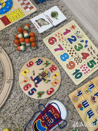 Развивающие деревянные игрушки