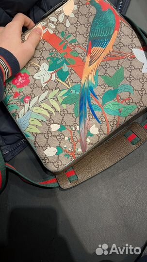 Gucci gg supreme сумка tian print