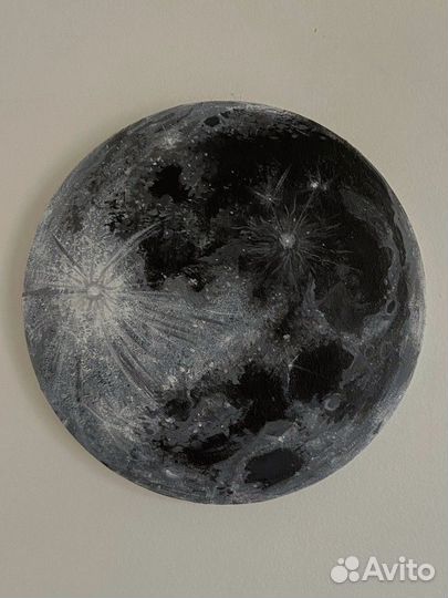 Картины луна и планеты из гипса