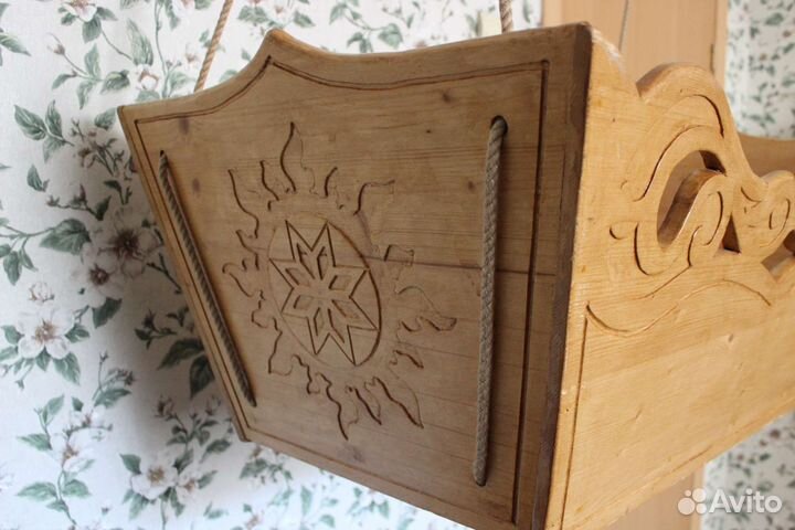 Люлька детская деревянная