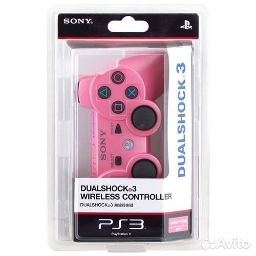Джойстик для игровой приставки PS 3 розовый