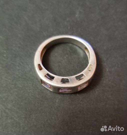 Кольцо серебряное, клипсы Италия