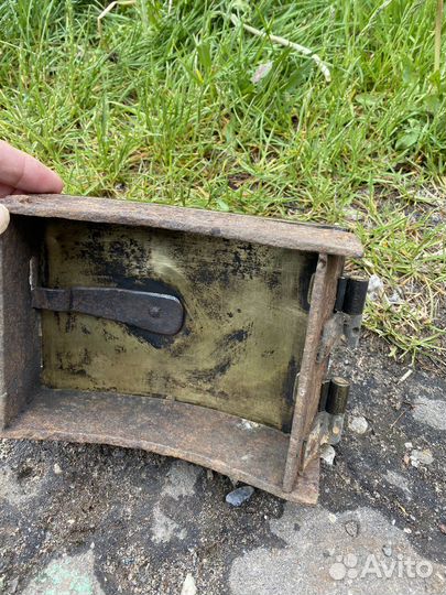 Старинная дверка для печки латунь