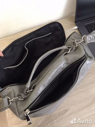 Сумка серая кожзам