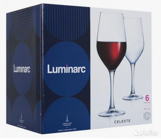 Набор бокалов Luminarc Celeste для вина, 350 мл