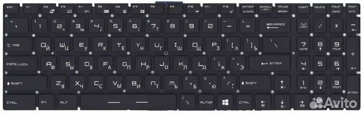 Клавиатура MSI GL73 9SEK-295XRU с RGB подсветкой