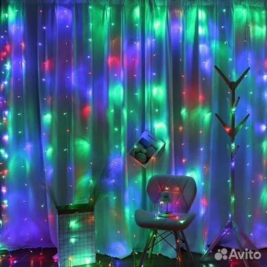 Гирлянды шторы разных размеров