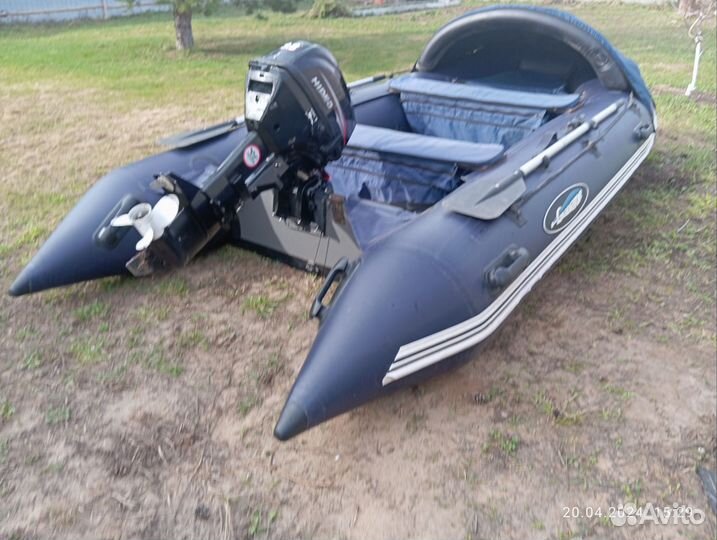 Лодка пвх с мотором Гладиатор 370 хидея 9.8