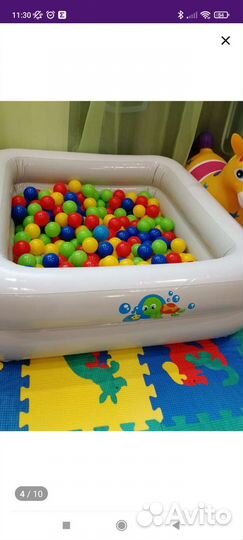 Бассейн с надувным дном, 86х86х25 см, 0+ BestWay