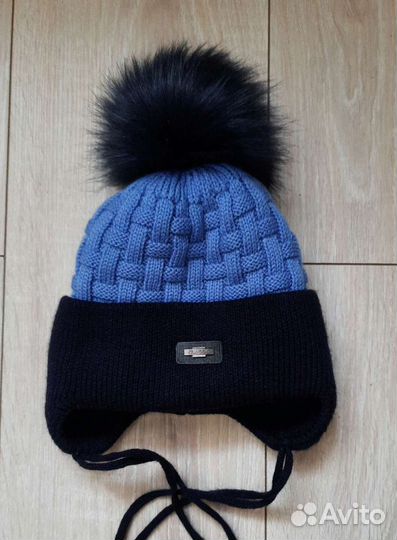 Шапка демисезонная +зимняя размер 44-46 46-48