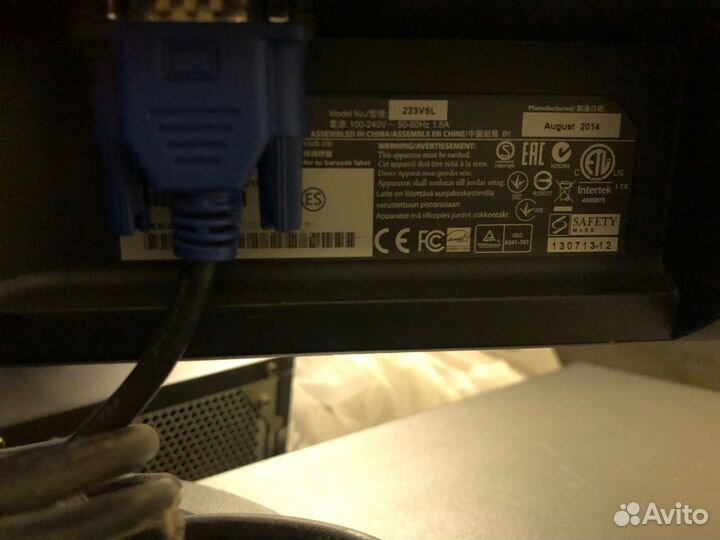 Мониторы Asus vh 222 и Philips 223v
