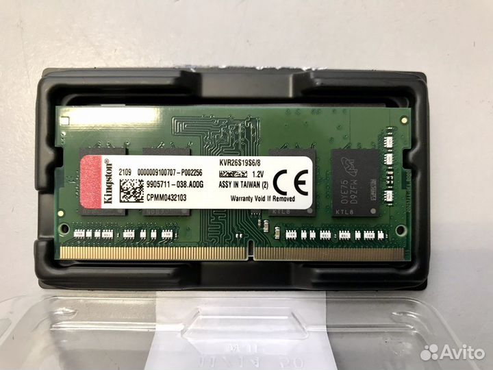 Память Kingston kvr26s19s6/8 DDR4 8гб 2666 sodimm