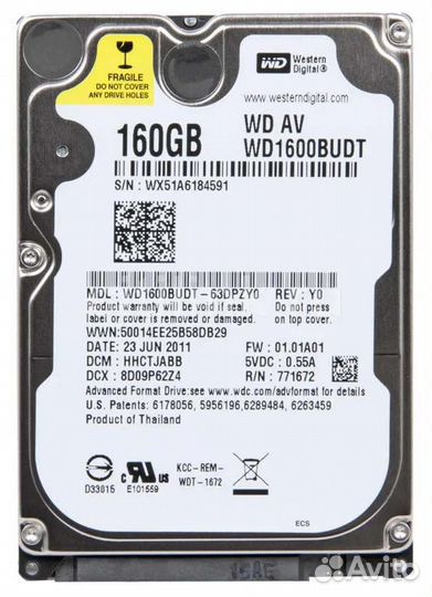 Жесткий Диск Western Digital WD1600budt 160Gb SATA