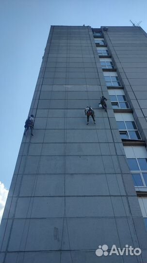 Промышленный Альпинист, ремонт панельных швов